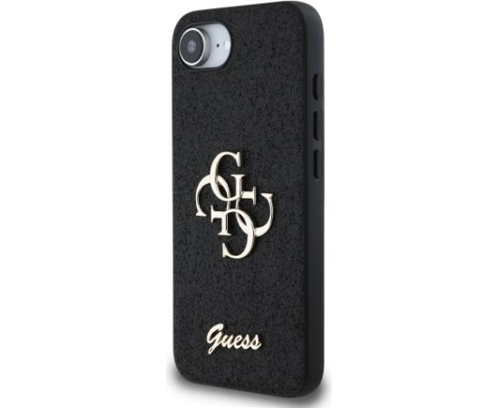 Guess PU Fixed Glitter 4G Metal Logo Case Aizsargapvalks priekš Appe iPhone 16e