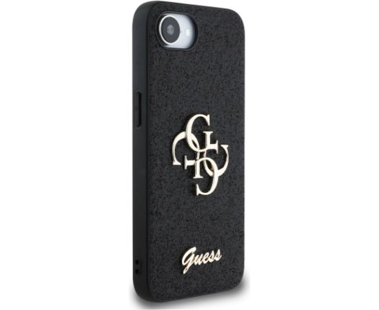 Guess PU Fixed Glitter 4G Metal Logo Case Aizsargapvalks priekš Appe iPhone 16e