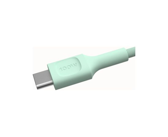 Kabelis Green Cell PowerStream USB Type-C Male - USB Type-C Male 100W Mint Green 1.2m