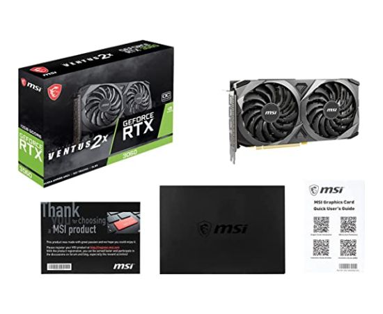 MSI GeForce RTX 3060 VENTUS 2X OC - 12GB - DisplayPort, HDMI