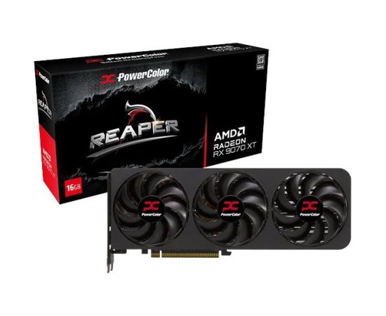 Power Color Graphics card. PowerColor Reaper RX9070 XT 16G-A