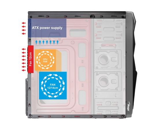 Akyga ' ak995bk PC"ATX Nero Midi Tower Black