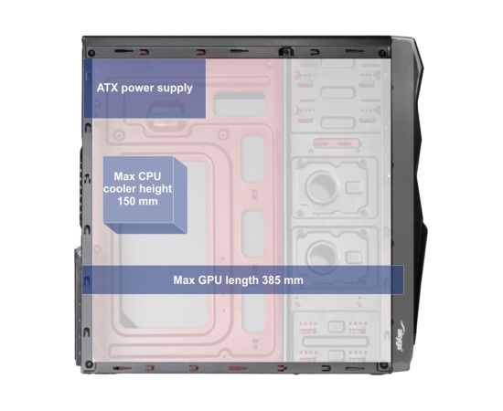 Akyga ' ak995bk PC"ATX Nero Midi Tower Black