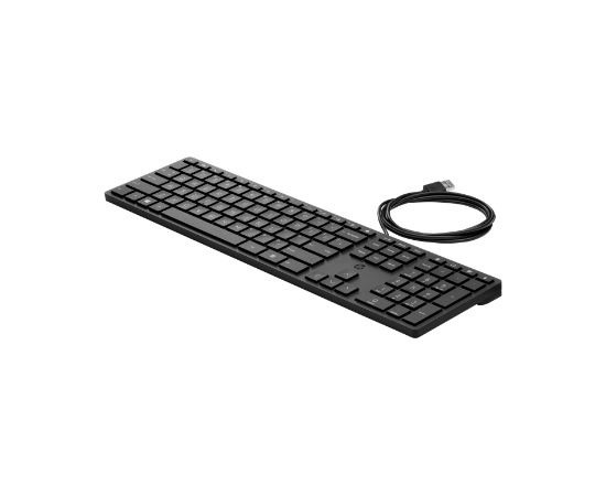 HP 320K USB Wired Keyboard - Black - US ENG