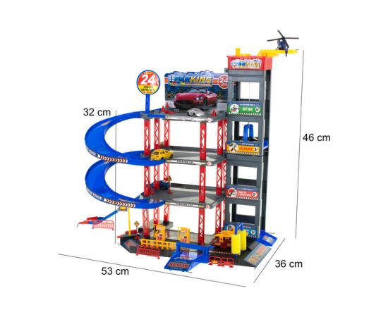 Parkings 4-stāvu ar mašīnām un helikopteru KX5990 [A]