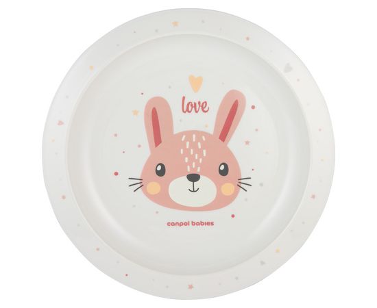 Canpol Šķivis plastmasas CUTIE ANIMALS 4/411 pink2