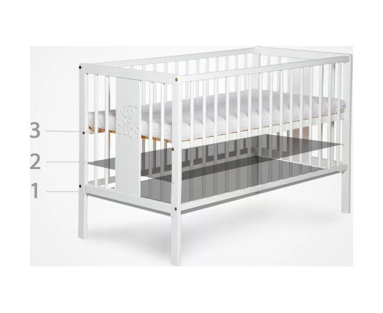 Klups Gulta NATI grey/white [A] Bērnu gultiņas