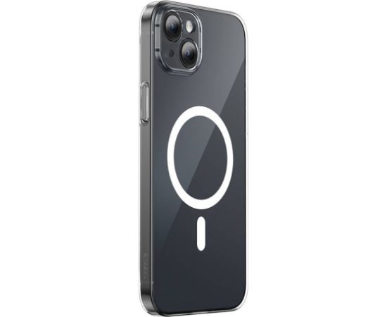 Phone case Baseus Magnetic Crystal Clear for iPhone 13 (transparent) with all-tempered-glass screen protector and cleaning kit