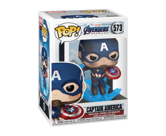 FUNKO POP! Vinila figūra: Avengers: Endgame - Captain America w/Broken shield and Mjölnir