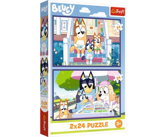 TREFL BLUEY Pužļu komplekts Jautrā Bluey, 2x24 gab., 2 x 24 gab.