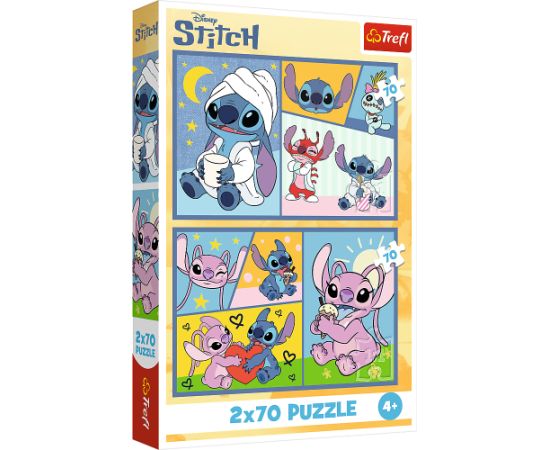 TREFL DISNEY STITCH Pužļu komplekts Ar Stitch nav garlaicīgi, 2x70 gab.