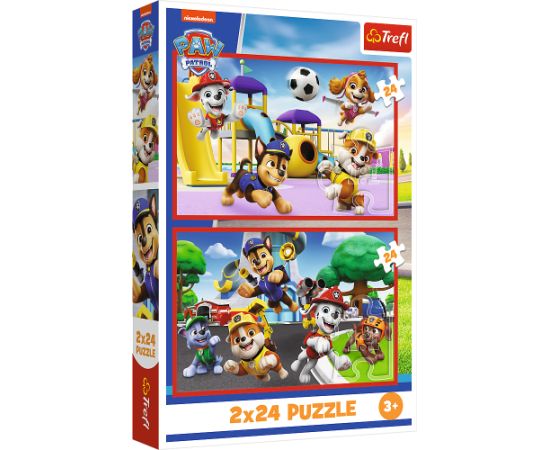 TREFL PAW PATROL Puzļu komplekts Jautrā suņu diena, 2x24 gab.