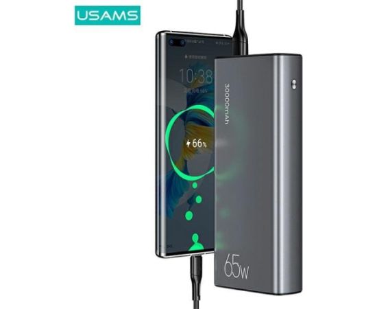 Usams PB59 Fast Charge Powerbank 65W 2xQC3.0+PD Переносная зарядная батарея  30 000mAh