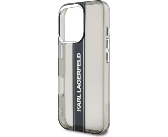 Karl Lagerfeld IML Stripe Logo Case Aizsargapvalks priekš Apple iPhone 16 Pro