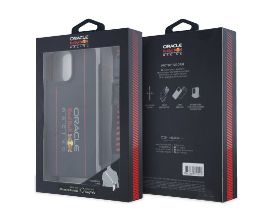 Red Bull Silicone Vertical Logo MagSafe Case + Crossbody Strap Чехол и ремешок через плечо для Apple iPhone 16 Pro Max