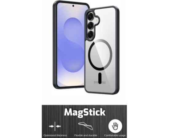 Swissten Clear Jelly Magstick Metallic Case Aizsargapvalks priekš Samsung Galaxy S24 FE 5G