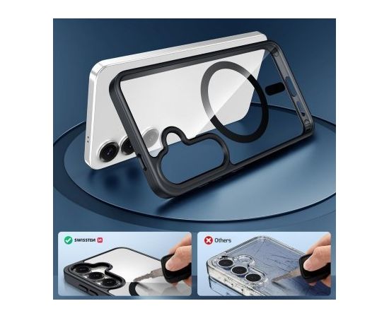 Swissten Clear Jelly Magstick Metallic Case Aizsargapvalks priekš Samsung Galaxy S24 FE 5G