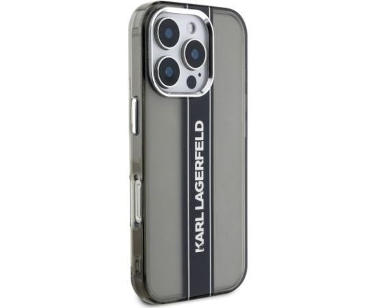 Karl Lagerfeld IML Stripe Logo Case  Aizsargapvalks priekš Apple iPhone 16 Pro Max