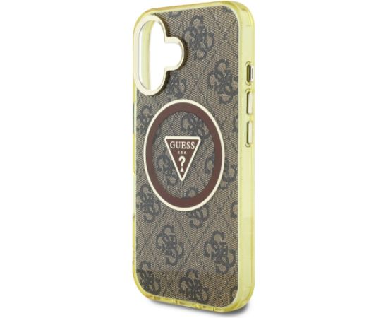 Guess IML 4G Glitter and Triangle Logo MagSafe Case Aizsargapvalks priekš Apple iPhone 16