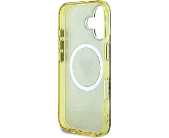 Guess IML 4G Glitter and Triangle Logo MagSafe Case Aizsargapvalks priekš Apple iPhone 16