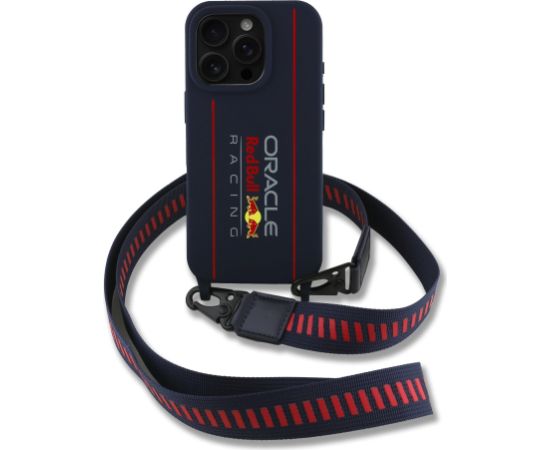 Red Bull Silicone Vertical Logo MagSafe Case + Crossbody Strap Чехол и ремешок через плечо  для Apple iPhone 16 Pro