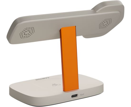 CANYON Wireless Charging Station Hexagon 310 3in1 LightGrey/Orange