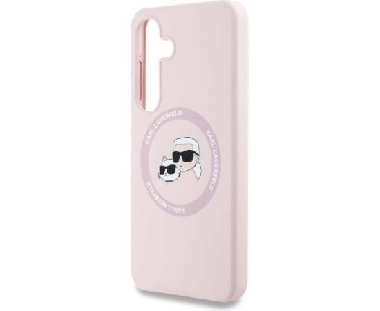 Karl Lagerfeld Liquid Silicone K&CH Heads MagSafe Case Чехол для Samsung Galaxy S25 Plus