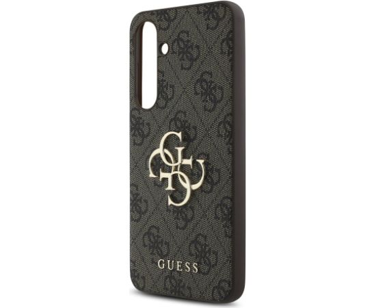 Guess PU 4G Metal Logo Case Aizsargapvalks priekš Samsung Galaxy S24 FE