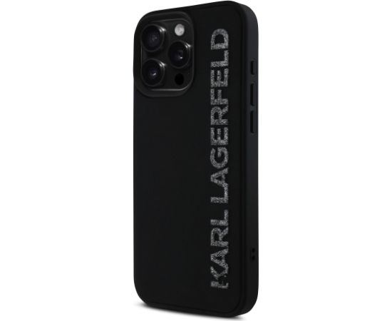 Karl Lagerfeld 3D Rubber Glitter Logo Case Чехол для Apple iPhone 16 Pro