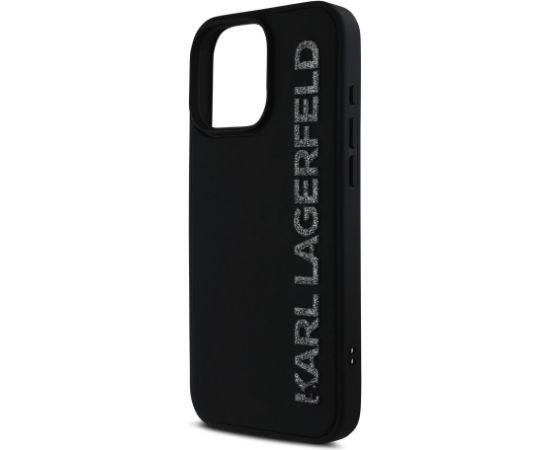 Karl Lagerfeld 3D Rubber Glitter Logo Case Чехол для Apple iPhone 16 Pro