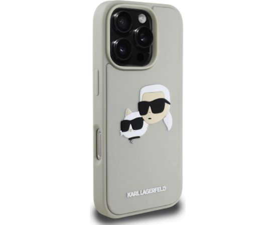 Karl Lagerfeld 3D Rubber Double Heads Case Чехол для Apple iPhone 16 Pro Max