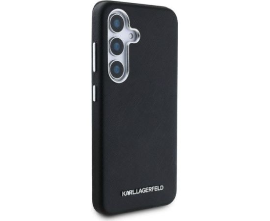 Karl Lagerfeld PU Saffiano Metal Logo and Frame Case Aizsargapvalks priekš Samsung Galaxy S25