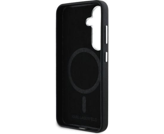 Karl Lagerfeld PU Saffiano Metal Logo and Frame Case Aizsargapvalks priekš Samsung Galaxy S25