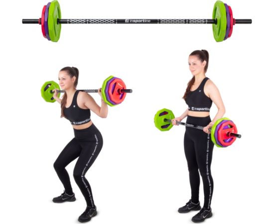 Stirna ar atsvariem inSPORTline Pumpino Svaru ripas un stieņi