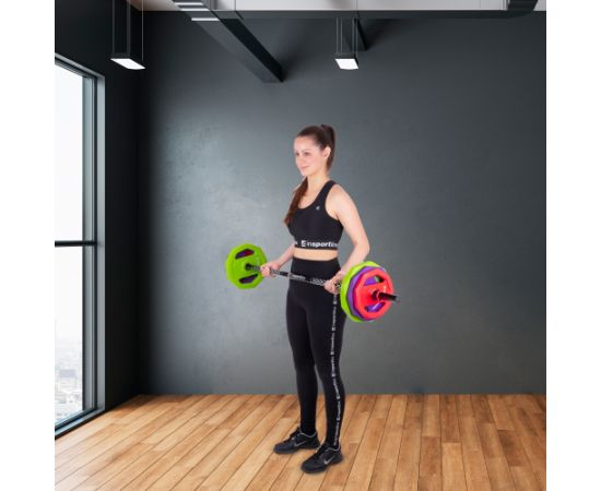 Stirna ar atsvariem inSPORTline Pumpino Svaru ripas un stieņi