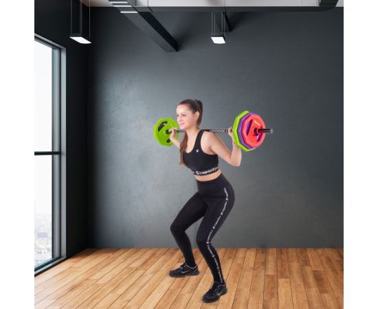 Stirna ar atsvariem inSPORTline Pumpino Svaru ripas un stieņi