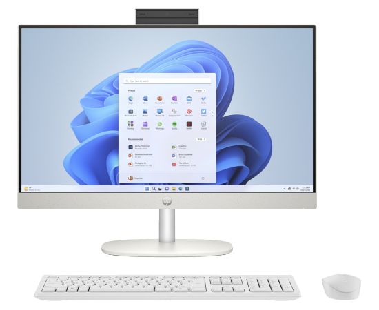 HP AiO 24-cr0312nw Ryzen 5 7520 23.8" FHD IPS 250nits AG 16GB DDR5 SSD512 Radeon 610M Cam720p kB+Mouse Win11 Shell White 2Y