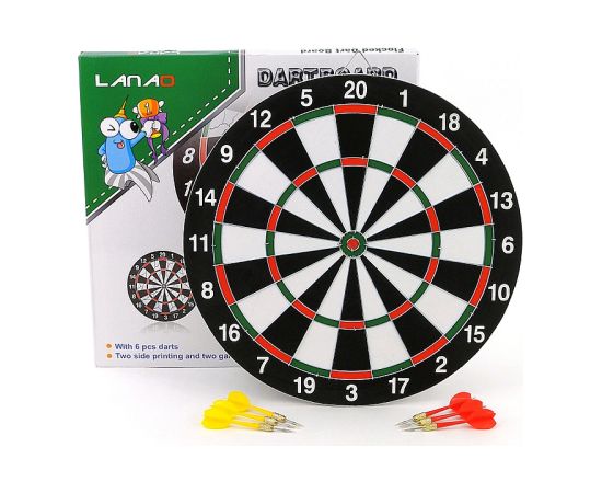 Adar Darts komplekts ar 6 asām šautriņām Ø43 cm 14+ 401129