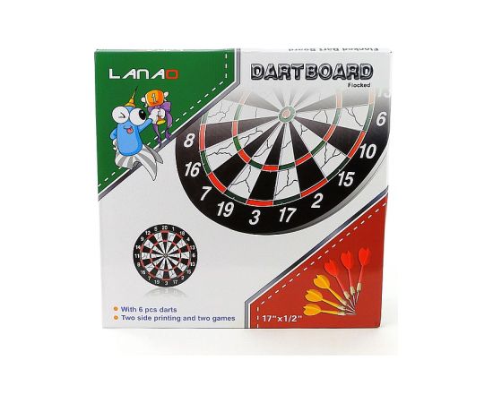 Adar Darts komplekts ar 6 asām šautriņām Ø43 cm 14+ 401129