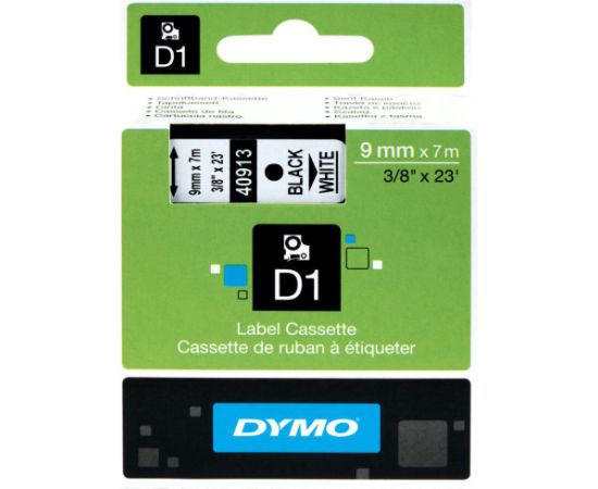 Dymo tape D1, black/white (40913)