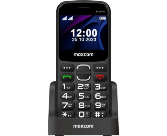 MaxCom   Maxcom Comfort MM443 ze stacją ładującą czarny/black