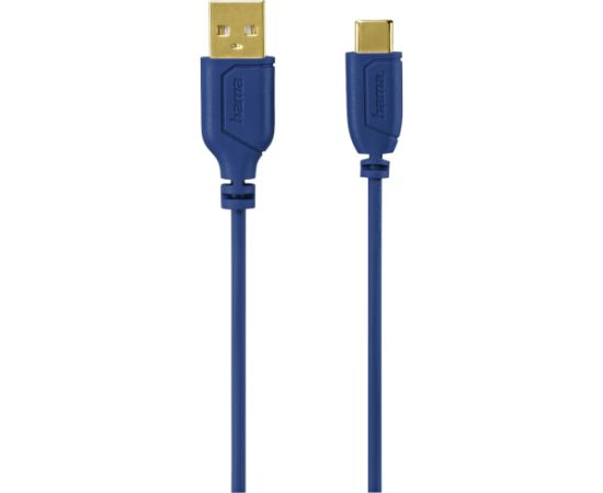 Hama 00135785 Flexi-Slim USB-C Cable 0.75m Blue