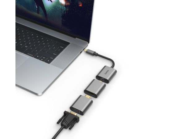 Hama 00200306 6in1 Adapter Connect2Go, USB-C, Mini-DisplayPort, HDMI, VGA