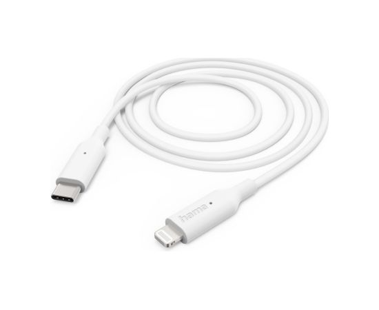 Hama 00201598 Charging Cable, USB-C - Lightning 1m white