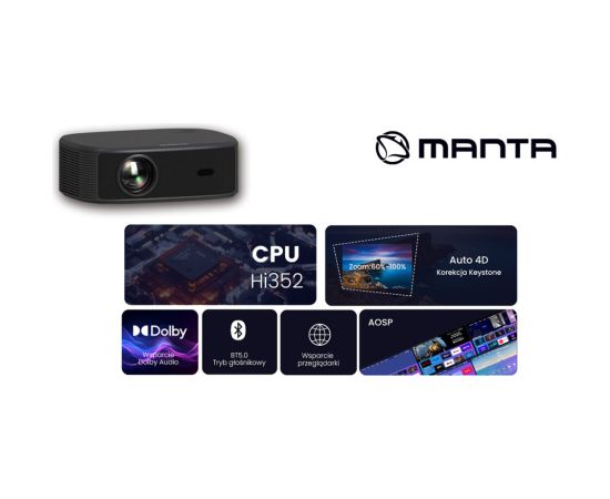 Manta PMA502A24 MultiVision PRO SMART TV projector
