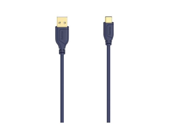 Hama 00200635 Flexi-Slim USB-C Cable 0.75m Blue Depths