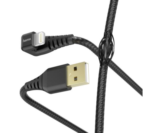 Hama 00187221 Gamer Charging/Data Cable, USB-A - Lightning 1.5m, Black