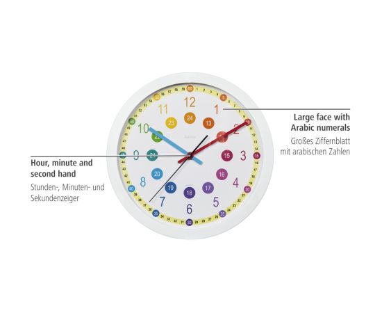 Hama 00186395 Easy Learning Wall clock
