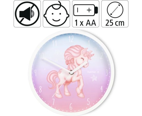 Hama 00186426 Child wall clock Magical Unicorn