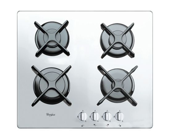 Whirlpool AKT 6400/WH Gas on glass, Number of burners/cooking zones 4, White,